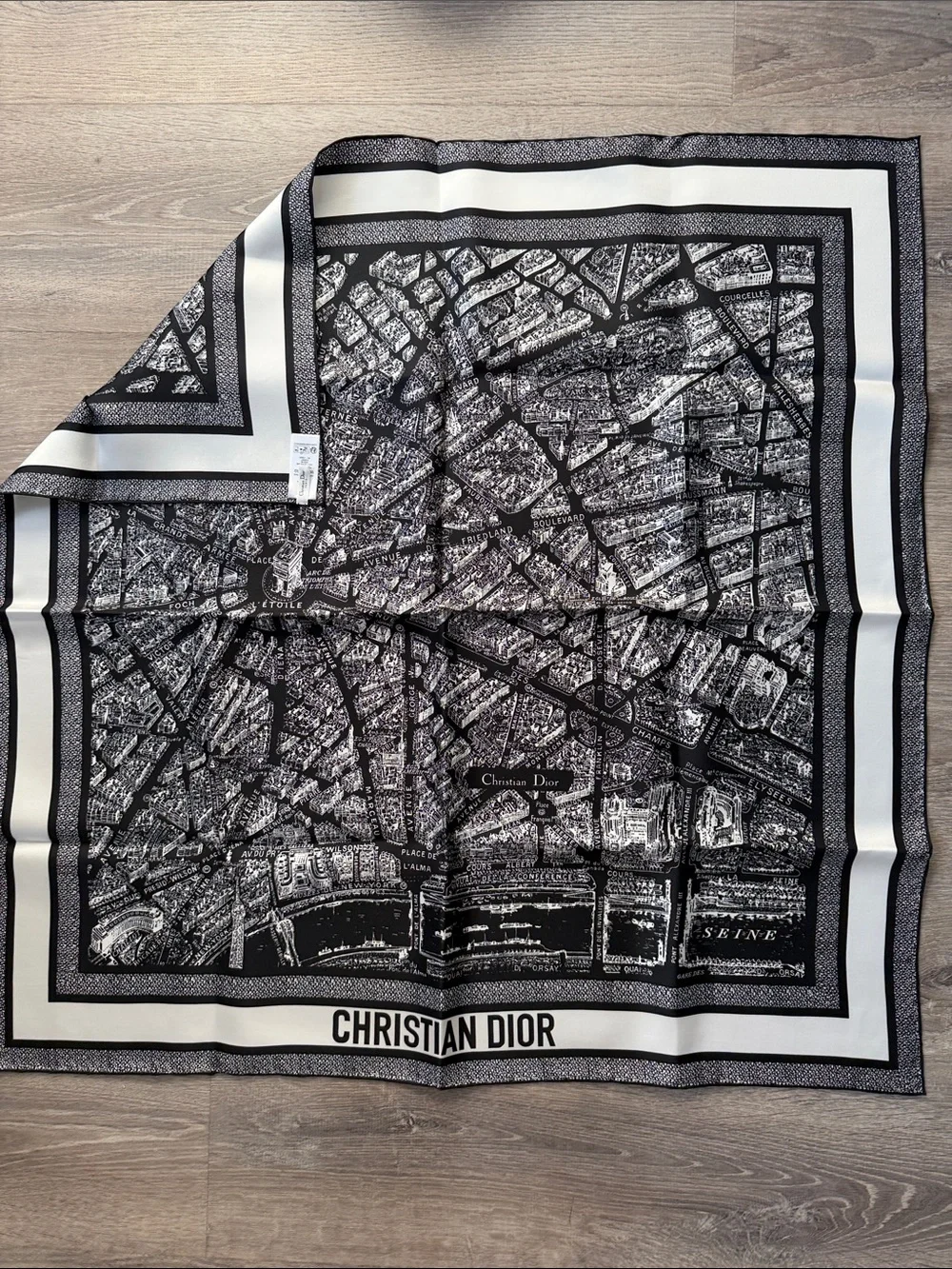 Dior Silk Black and White scarf- NEW
